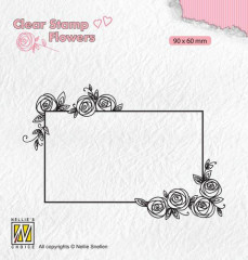 Clear Stamps - Flowers Rechteckrahmen mit Rosen