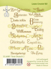 LeCrea Clear Stamps - Texte Deutsch 2 (DE)