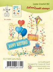 LeCrea Clear Stamps - Kombi Lets Party