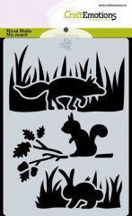 CraftEmotions Mask Stencil - Magic Forest Tiere