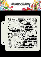 Dutch Mask Art - Grunge Clock