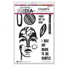 Dina Wakley Media Cling Stamps - Not Subtle