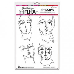 Dina Wakley Media Cling Stamps - Church Doodles