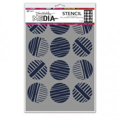 Dina Wakley Media Stencils - Lined Circles