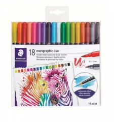 Staedtler Marsgraphic Duo Brushmarker Set (18)