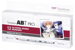 Tombow ABT PRO Alcohol - Dual Brush 12er-Set - Manga Shonen