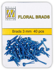 Glitter Brads blau