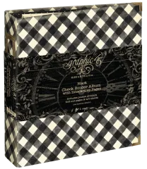 Graphic 45 - Check Binder Album with Interactive Pages Black