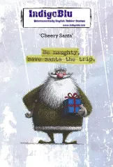 Unmounted Rubber Stamps - Cheery Santa