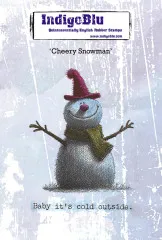 Unmounted Rubber Stamps - Cheery Snowman