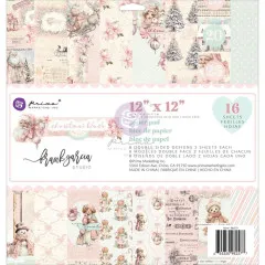 Verpackung des 30,5x30,5 cm Papierblocks Christmas Blush mit Designvorschau aller acht Motive.