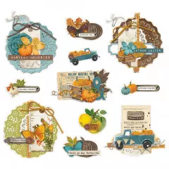 Vintage Country Harvest Chipboard Clusters