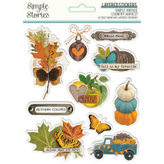 Simple Vintage Layered Sticker - Country Harvest