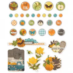 Simple Stories Decorative Brads - Country Harvest