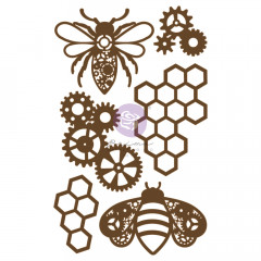 Prima Chipboard DieCut - Powerful Bees