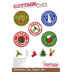 CottageCutz Dies - Christmas Tag Topper Set