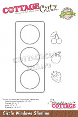 CottageCutz Slimline Dies - Circle Windows