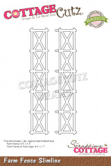 CottageCutz Slimline Dies - Farm Fence