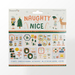 Naughty or Nice 8x8 Decoupage Pad