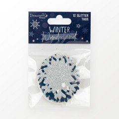 Winter Wonderland Glitter Tags