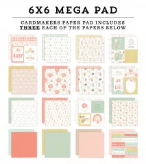 Its A Girl 6x6 Mega Paper Pad