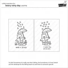 Lawn Fawn Clear Stamps - Beary Rainy Day