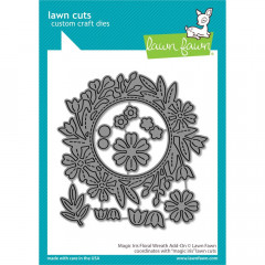 Lawn Cuts Custom Craft Dies - Magic Iris Floral Wreath Add-On