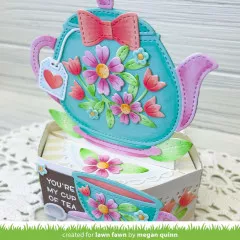 Lawn Cuts Custom Craft Dies - Stitched Teapot