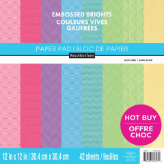 Embossed Brights 12x12 Paper Pad