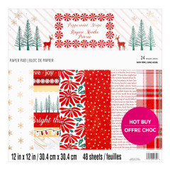 Peppermint Stripe 12x12 Paper Pad