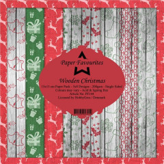 Paper Favourites Wooden Christmas 6x6 Paper Pack