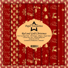 Paper Favourites Red and Gold Christmas 6x6 Paper Pack