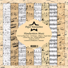 Paper Favourites Handwritten Music 6x6 Paper Pack