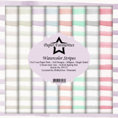 Paper Favourites Watercolor Stripes 6x6 Paper Pack