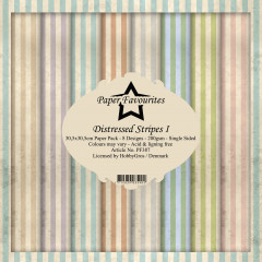 Paper Favourites Distressed Stripes I 12x12 Paper Pack