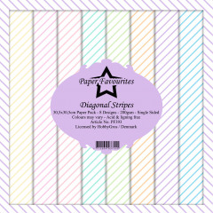 Paper Favourites Diagonal Stripes 12x12 Paper Pack