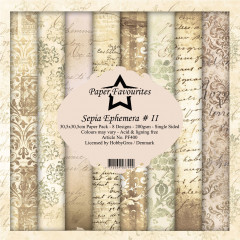 Paper Favourites Sepia Ephemera No. II 12x12 Paper Pack