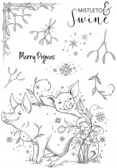 Pink Ink Designs Clear Stamps - Mistletoe and Swine