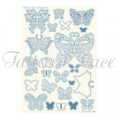 Parchment Lace Parchment Grid 2 Butterflies