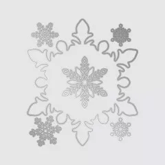 Metal Die - Glittering Snowflakes Frosted Window