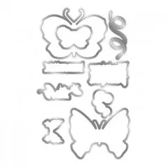 Clear Stamps and Die - Butterflies Blooms Butterfly Friendship