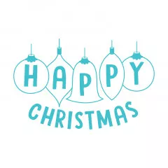 Simply Creative Clear Stamps - Sentiment Happy Christmas