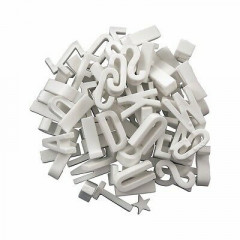 Idea-Ology Typography Plastic Alphabet white