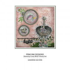 Pink Ink Designs Clear Stamps - Crazy Birds