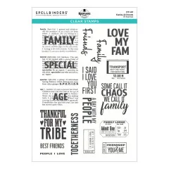 Spellbinders Clear Stamps - Turn the Page - Family & Friends by Esther Glas