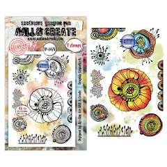 Clear Stamps Nr. 1478 - Lovely Couleurs - Graphic Coquelicots by Azoline