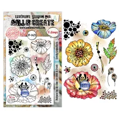 Clear Stamps Nr. 1479 - Lovely Couleurs - Lovely Coquelicots by Azoline