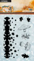 Studio Light - Clear Stamps - Autumn Story - Leaves and Mushrooms