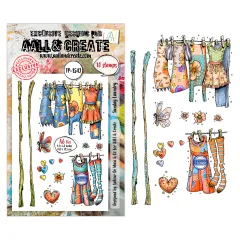 Clear Stamps Nr. 1542 - Sunday Play - Sunday Laundry by Autour De Mwa & Co