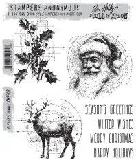 Tim Holtz Cling Stamps - Festive Schematic